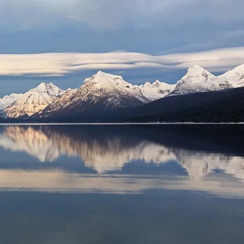 Glacier National Park lake and mountains