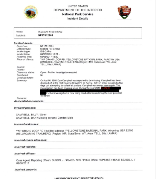National Park Service FOIA Memo
