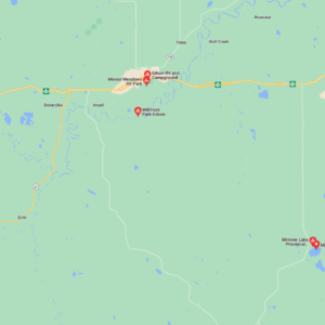 Minnow Lake Campground / Edson, Alberta Map