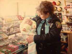 Anita Redmon in 1988 in her police uniform