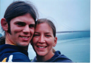 Final photo of Lindsay Cutshall and Jason Allen taken in San Francisco on Jason’s disposable camera.