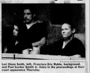 Lori Smith, Eric Rubio, and Paul Smith Jr. in court in 1998