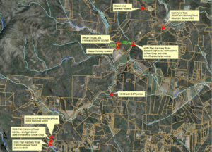 Law enforcement post-incident analysis images & incident location map