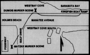 Map of crime scenes