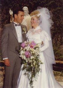 Jon and his wife Debbie Aujay at their wedding