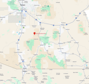Santa Rita Mountains, Arizona Map