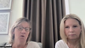 Trish Gordon (right) and Amelia Courtney (left) during their interview with Park Predators host, Delia D’Ambra in 2025