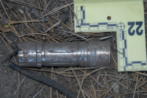 Flashlight found the crime scene. Courtesy: Plumas County District Attorney’s Office