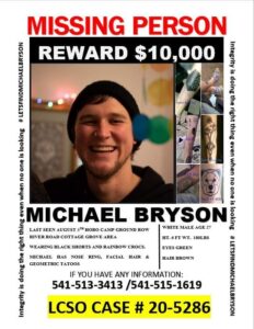 Michael Bryson Missing Persons Poster Source: Let’s Find Michael Bryson Facebook Page